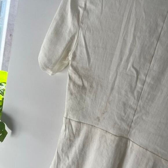 Zara White Keyhole Cutout Dress Size Medium - Picture 6 of 6